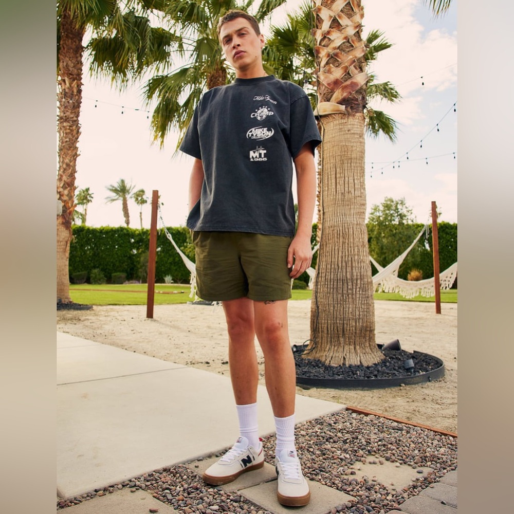 RSQ nylon Green navy Shorts Comfortable Fit - Picture 12 of 16